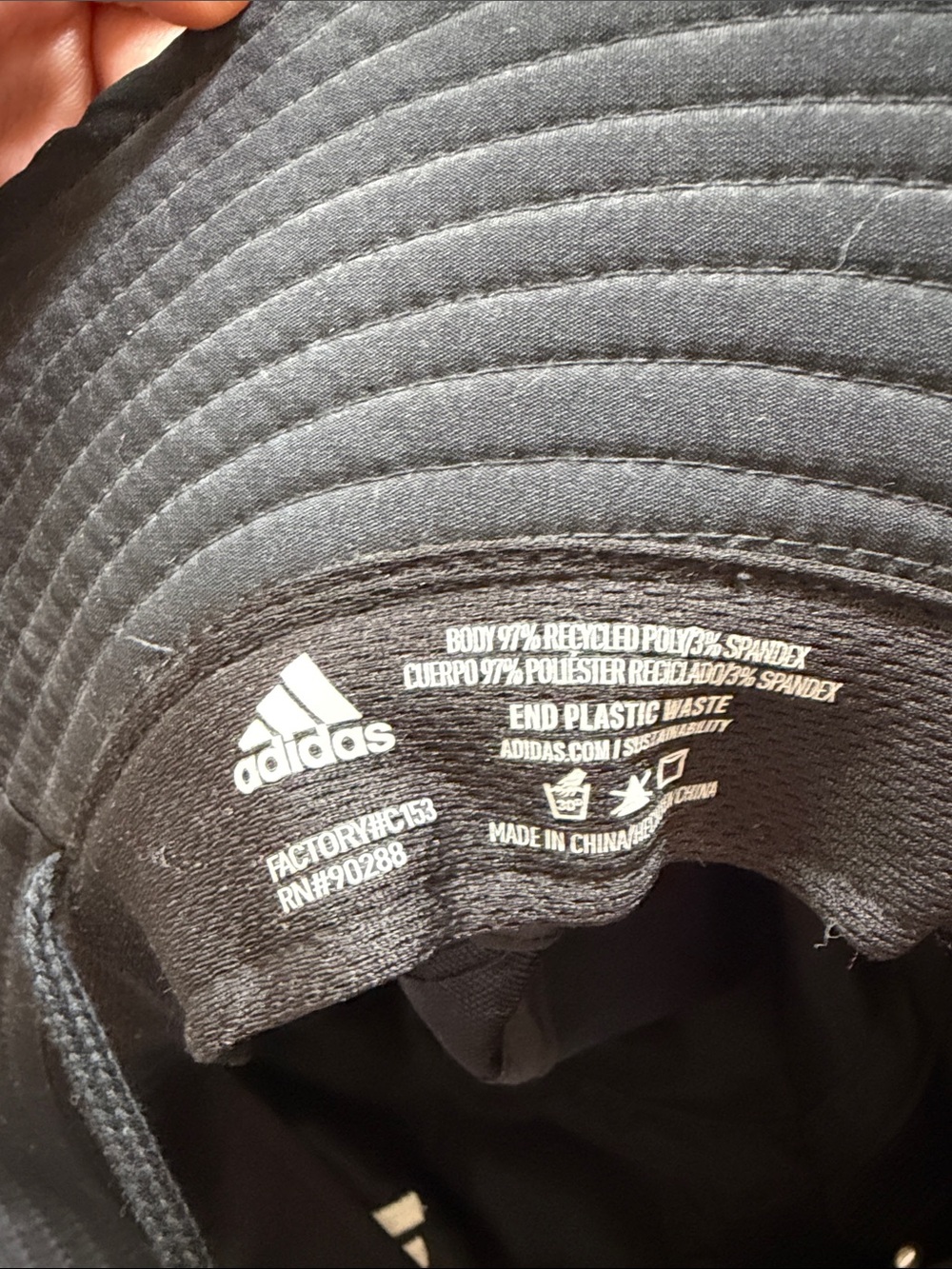 NWT Adidas Black Bucket Hat - Picture 5 of 6